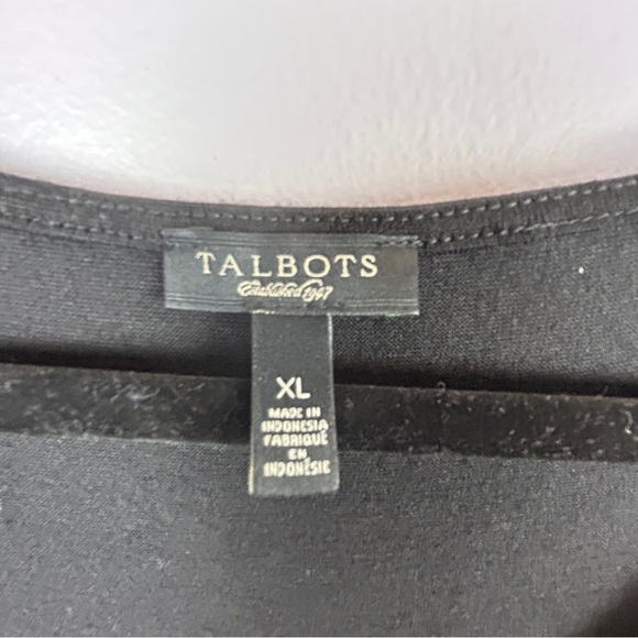 Talbots Classic Wool Blend Wrap Ruched Long Sleeve Dress XL Black - Picture 4 of 13